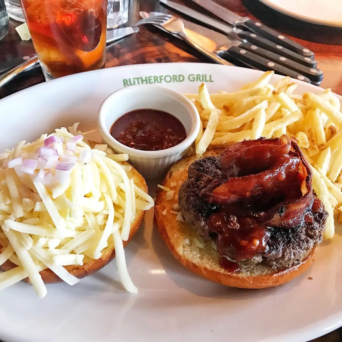 Hickory Burger and Fries
