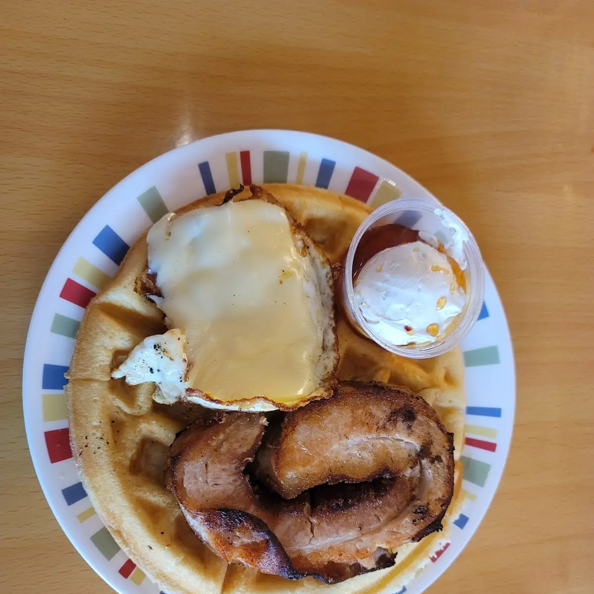 Pork Tongue Sunny Egg & Cheese Toast Breakfast