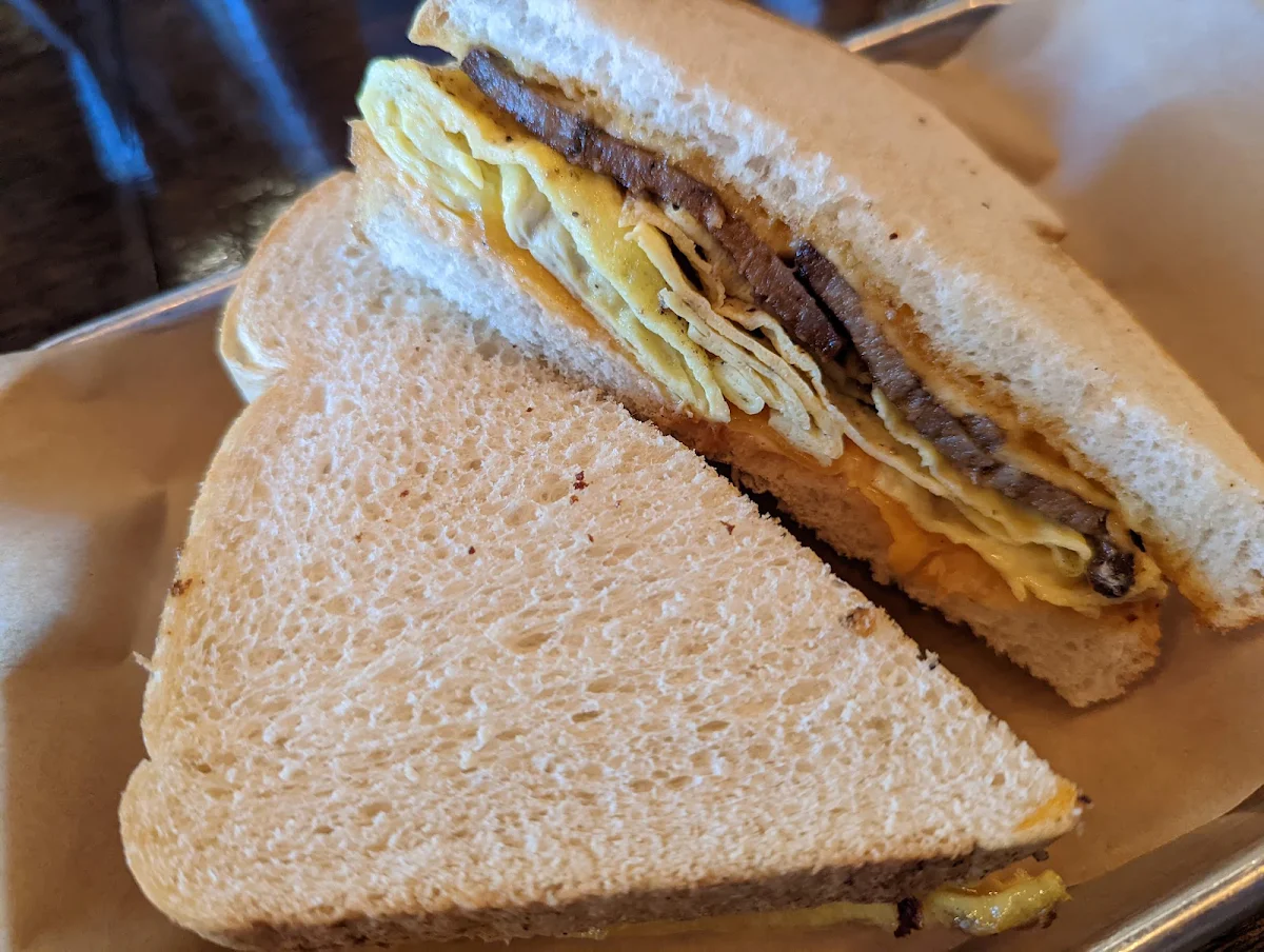 Bacon or Sausage Egg and Cheese