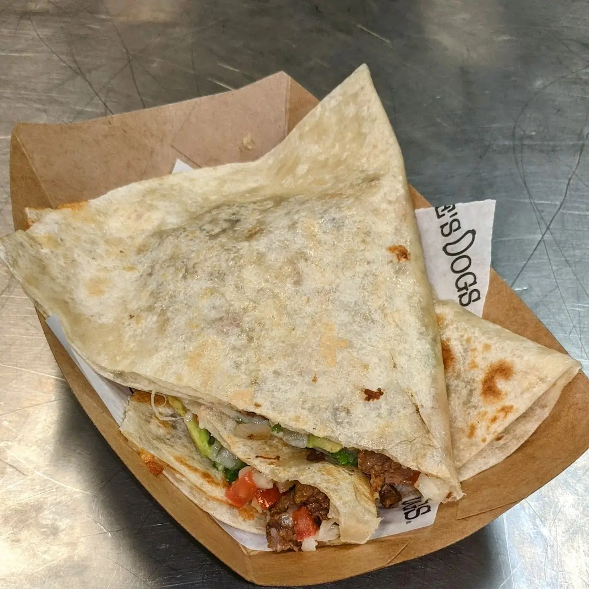 Loaded Quesadilla with Asada Beef