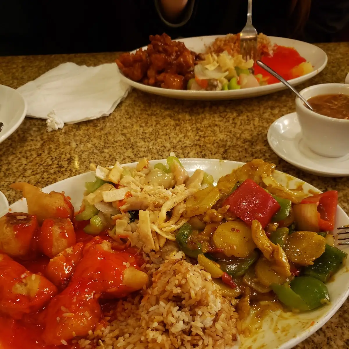 Combination Plate with Curry Chicken