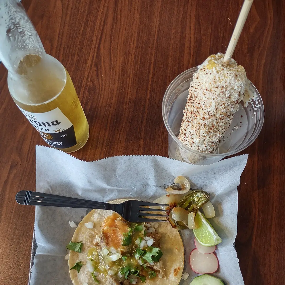 Chicken Taco & Street Corn