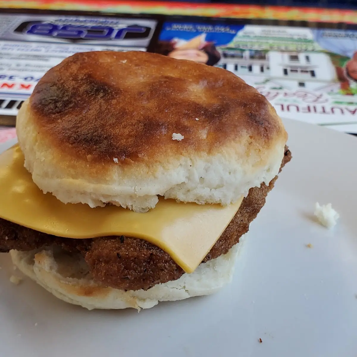 Steak and Cheese Biscuit