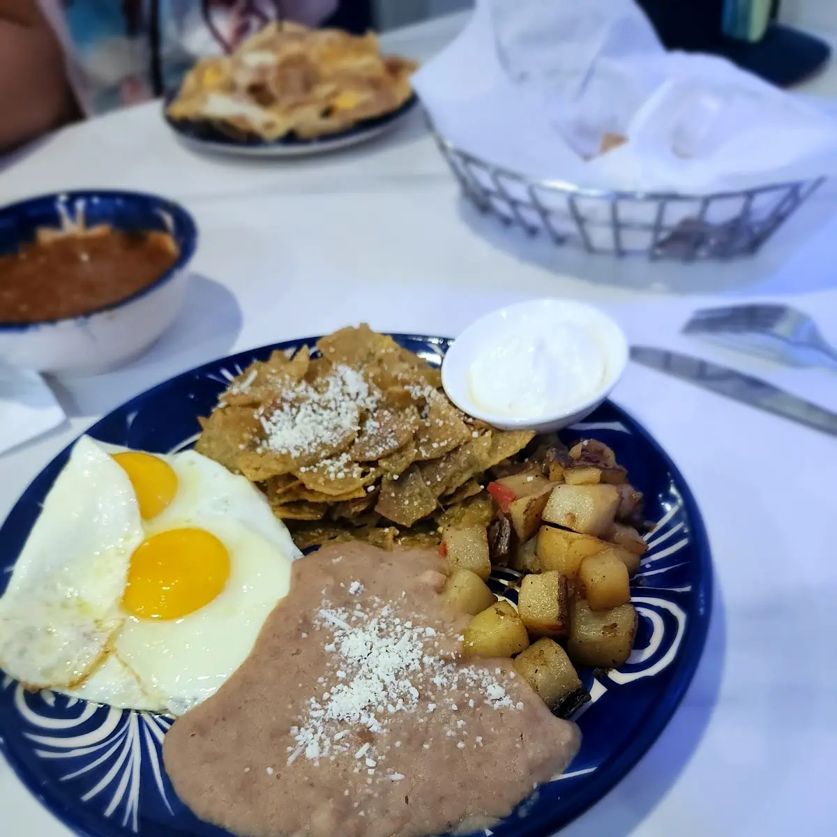 Refried Beans and Potatoes