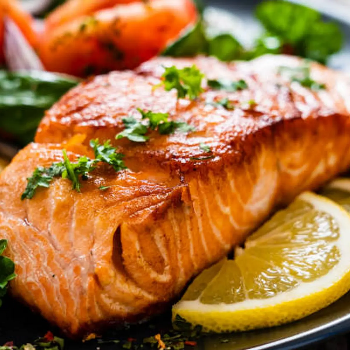 Honey Glazed Lemon Grilled Salmon