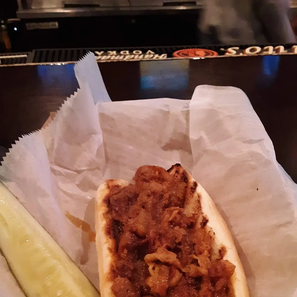 Hot Dog with Sriracha Bacon Jam