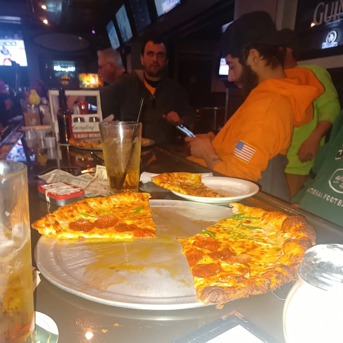 Pepperoni Pizza and Green Peppers