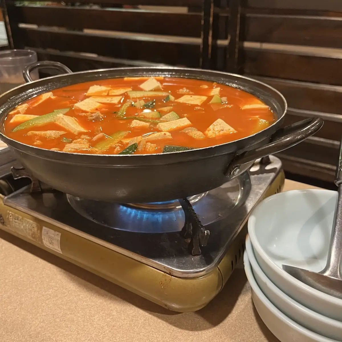 Kimchi Jjigae with Side Dishes