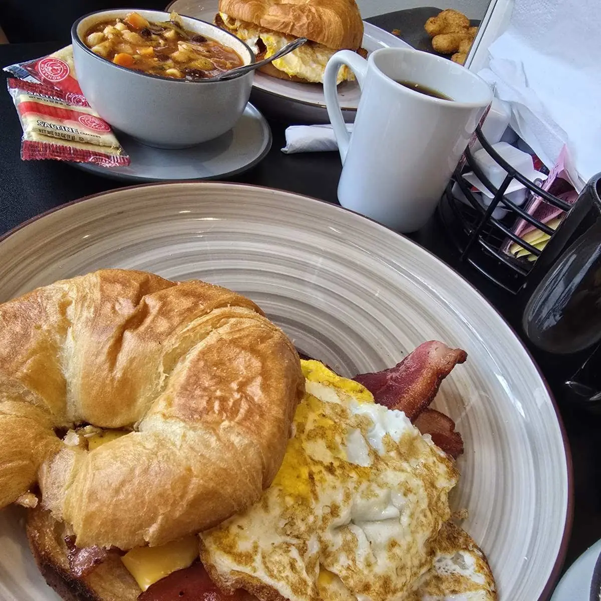 Bacon Egg Cheeseburger Croissant
