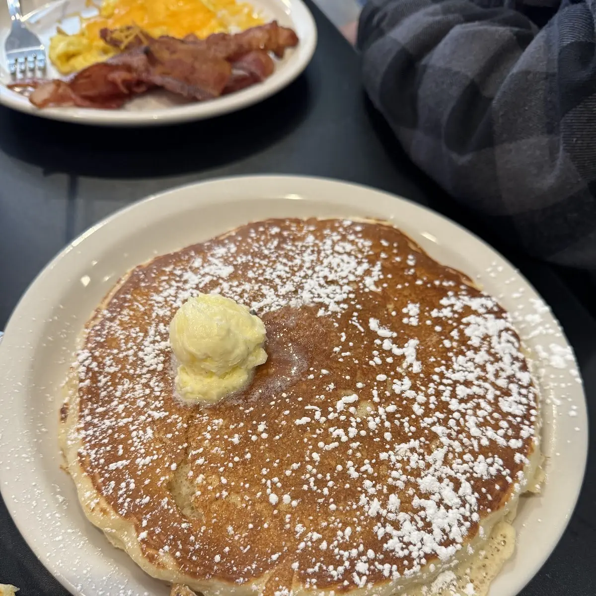Scrambled Eggs and Pancakes
