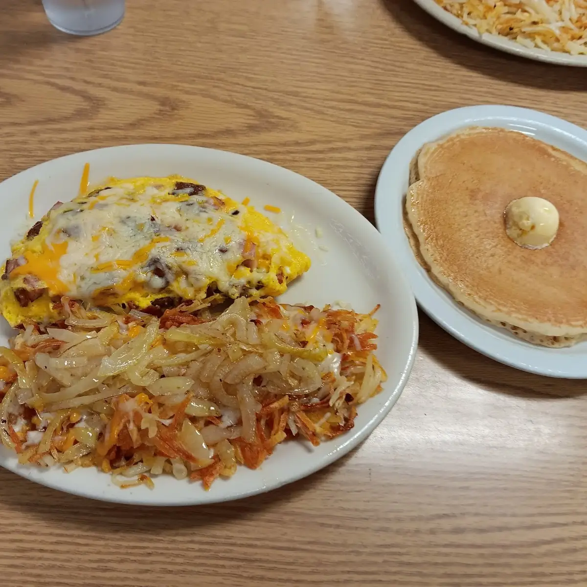 Meat Lovers Omelette and Hash Browns