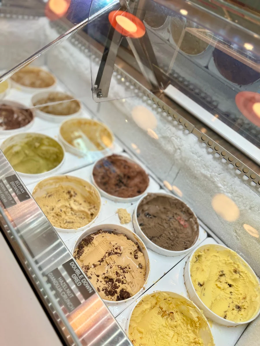 Assorted Ice Cream Flavors Displayed