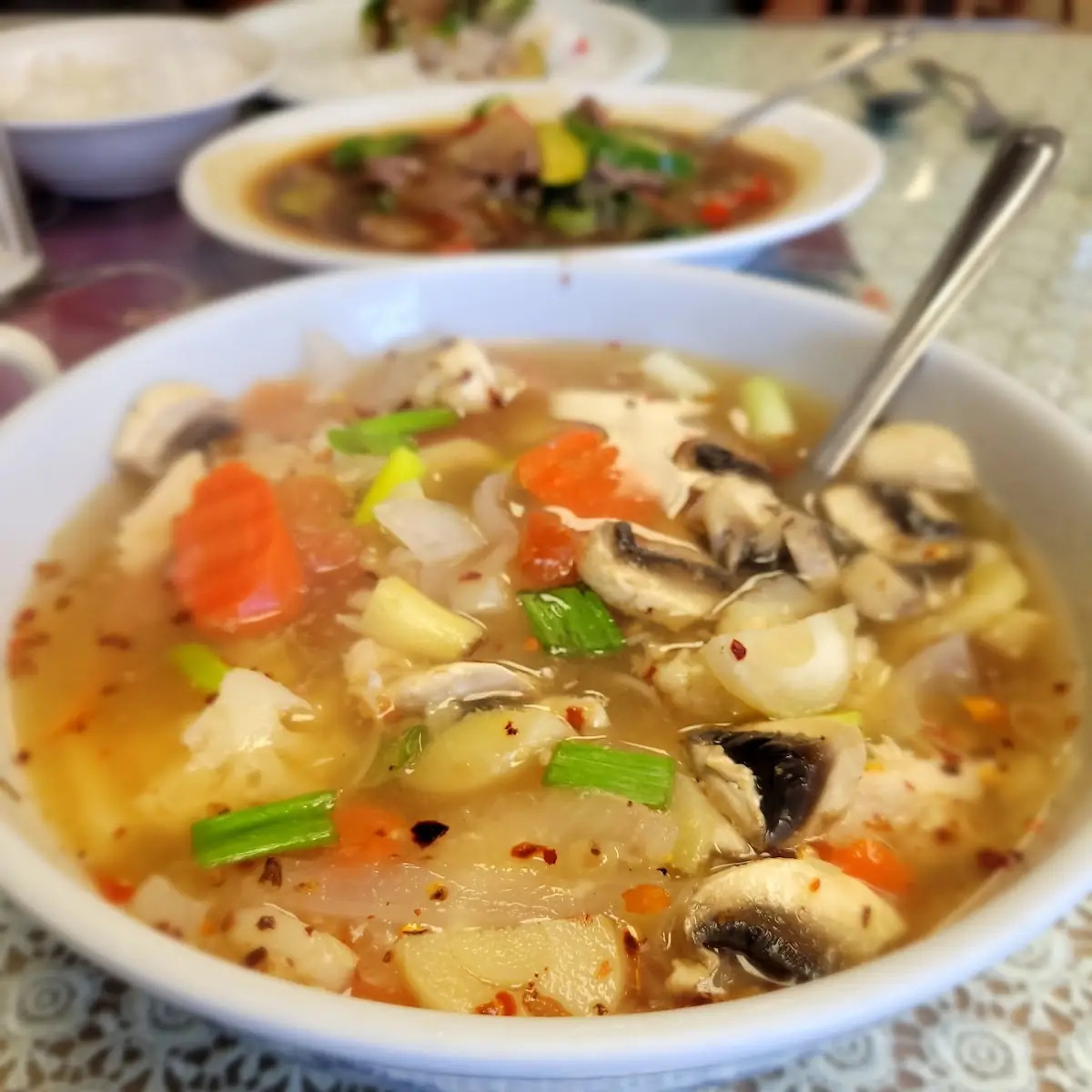 Thom Yum Soup with Chicken