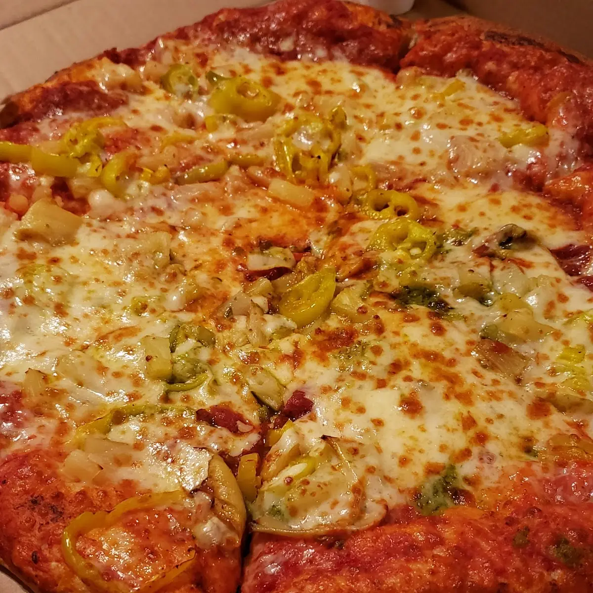 Pizza with Banana Peppers
