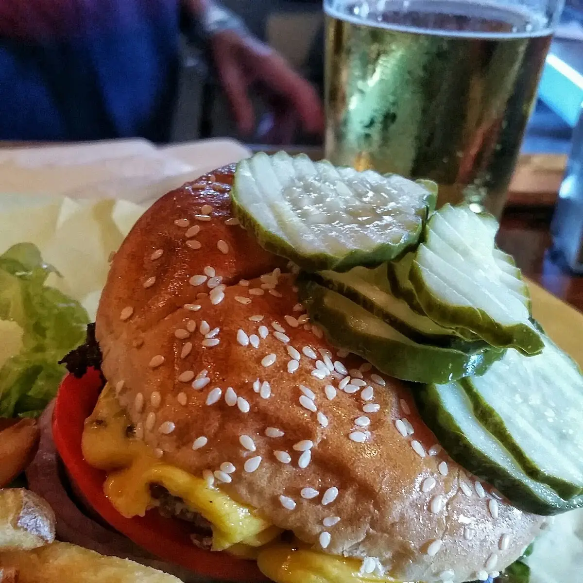 1 3 lb Cheeseburger and Fries Bud Light Draft