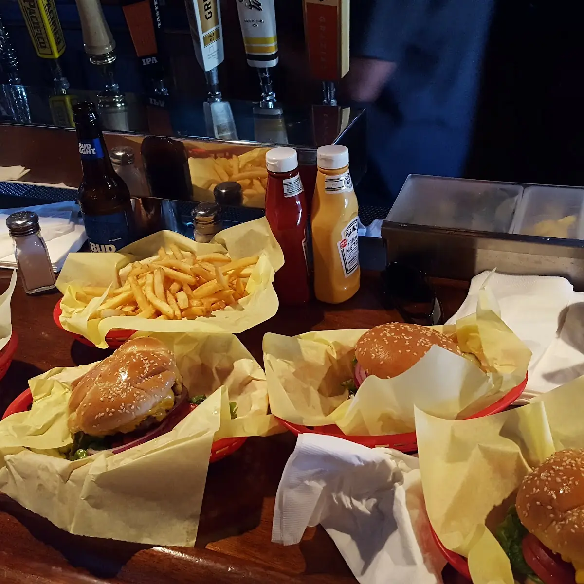 1 3lb Cheeseburger with Grilled Onions and a Shared Side of Fries