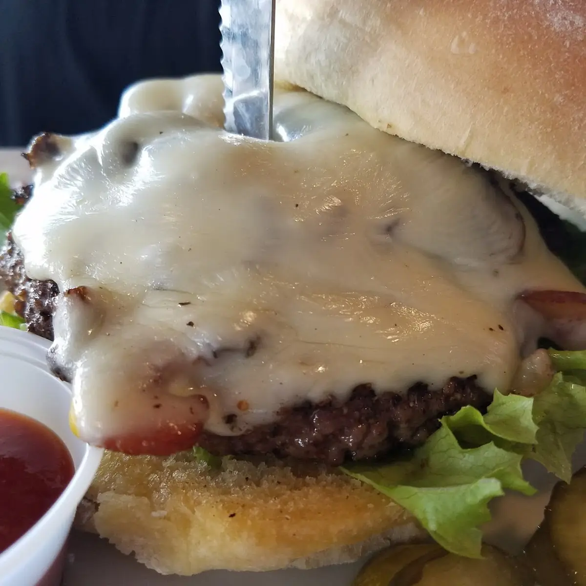 Mushroom Swiss Burger