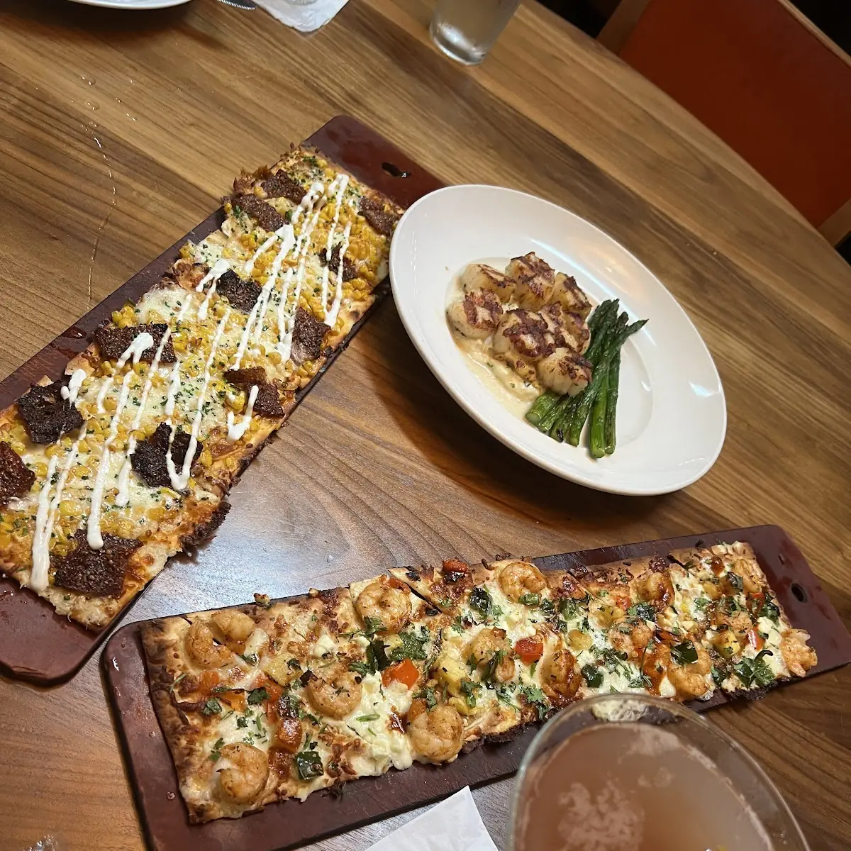 BBQ Shrimp Flatbread Pizza