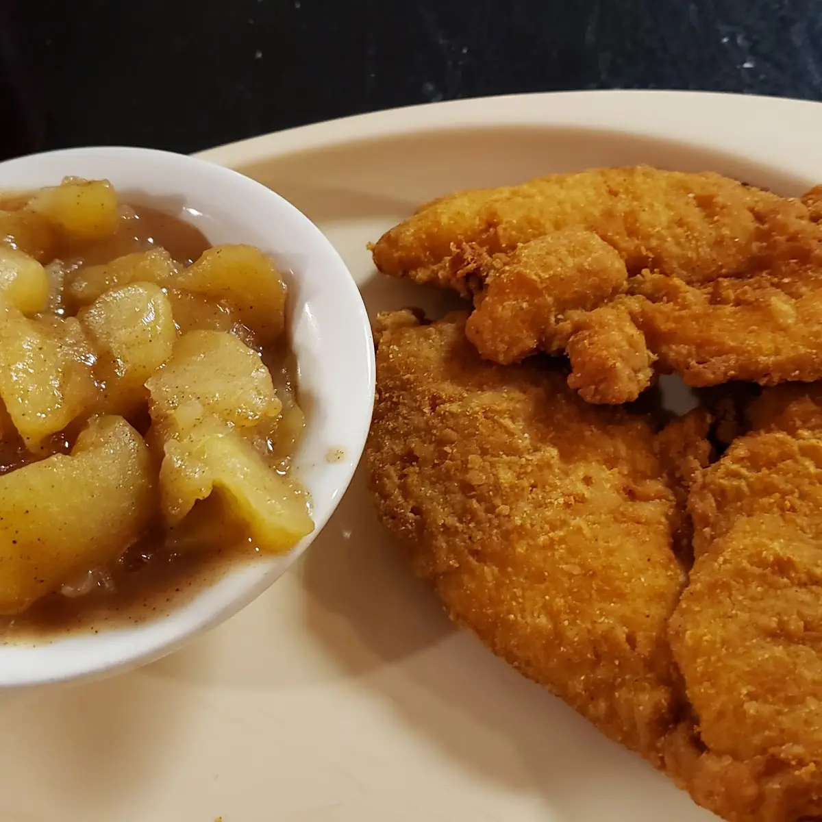 Chicken Tenders with Cinnamon Apples