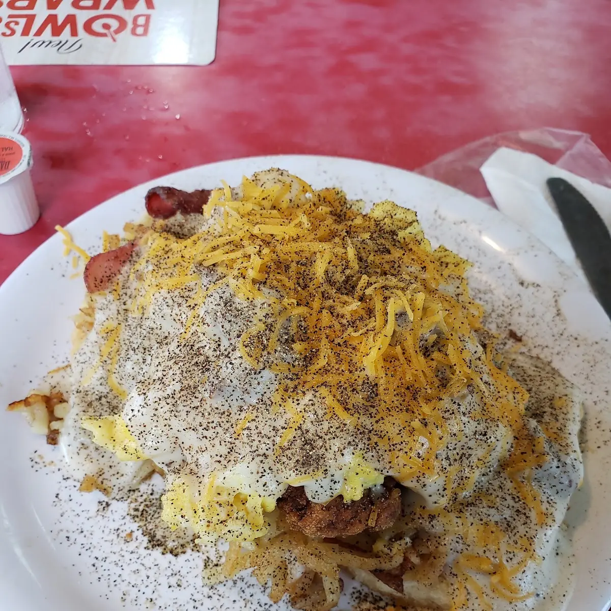 Chicken Bacon Smothered Biscuit and Gravy