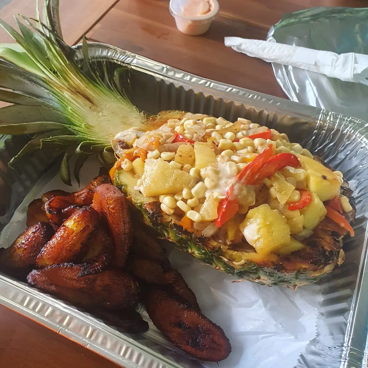 Vegetarian Pineapple with Plantains