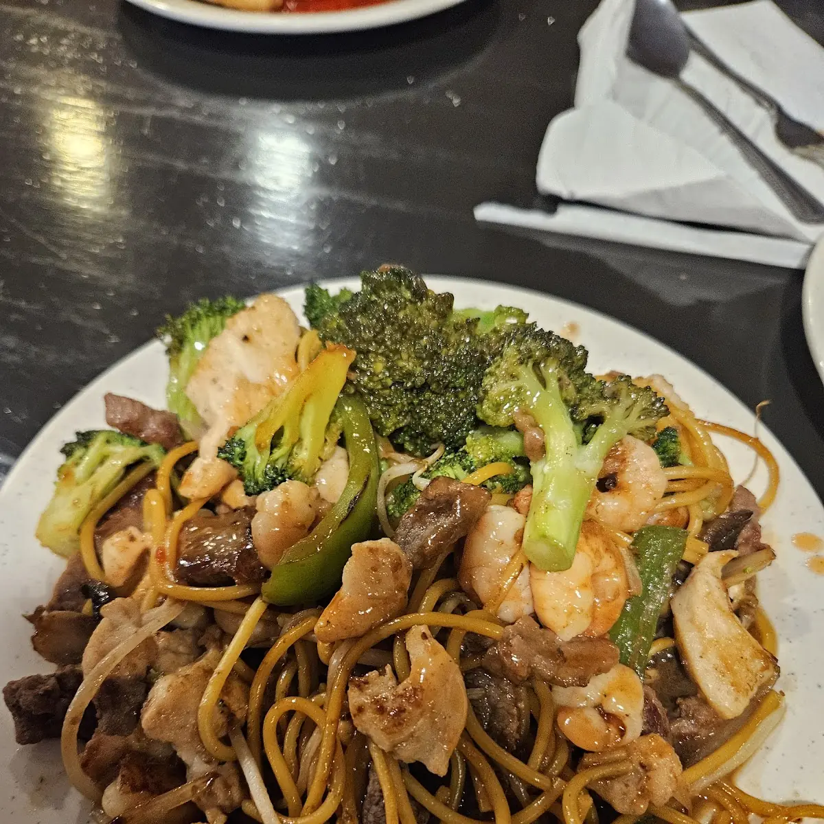 Broccoli and Lo Mein