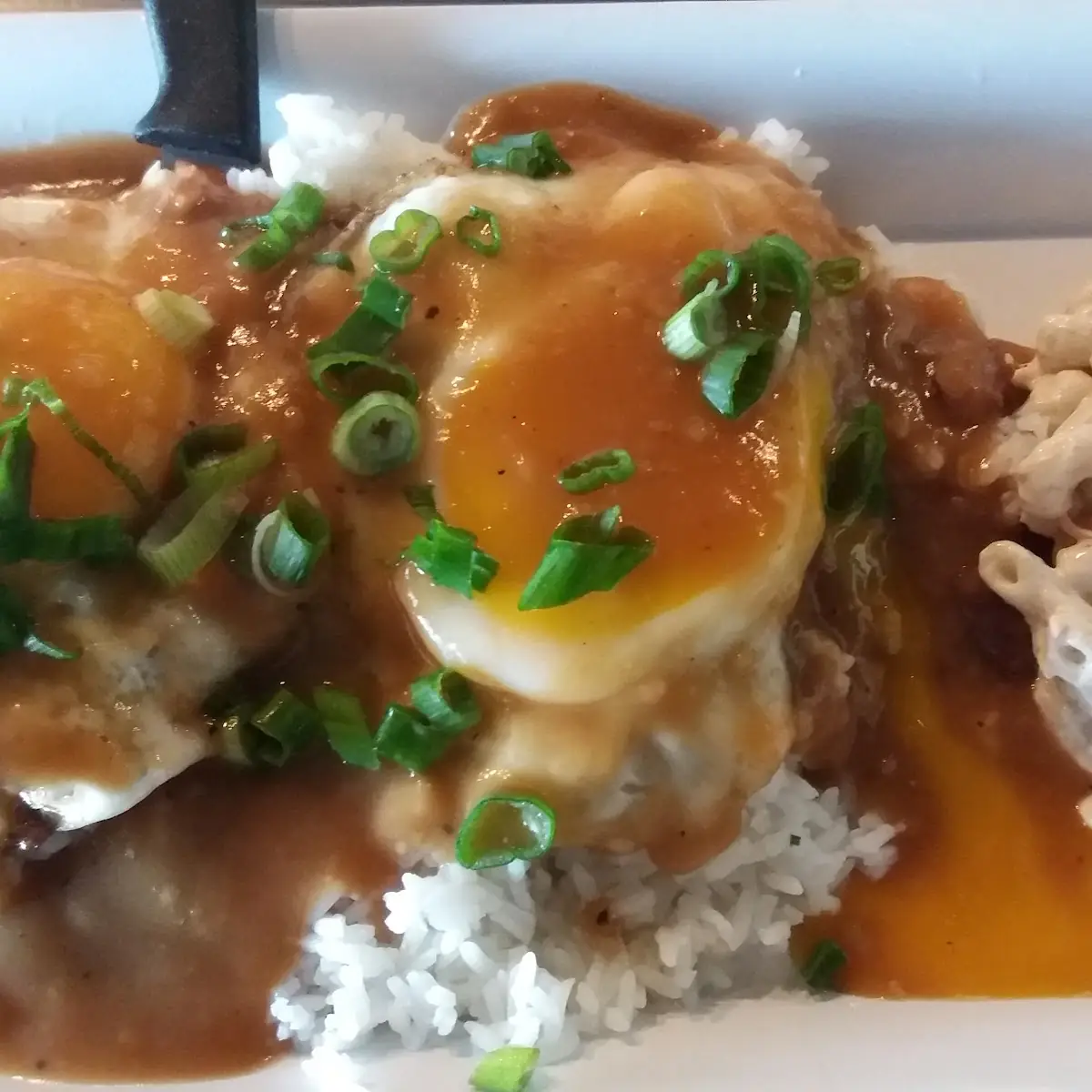 Loco Moco with Macaroni Salad