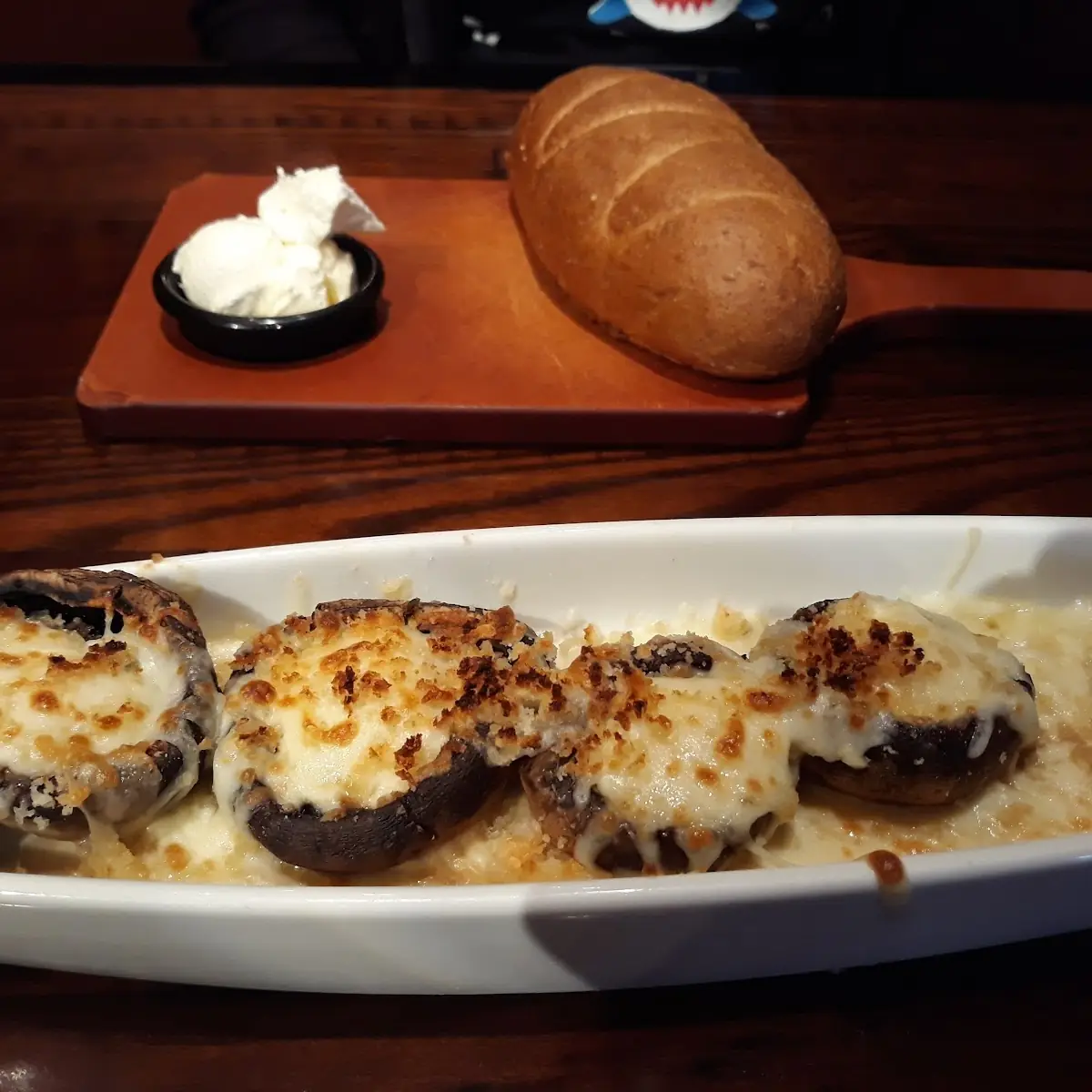 White Cheddar Stuffed Mushrooms