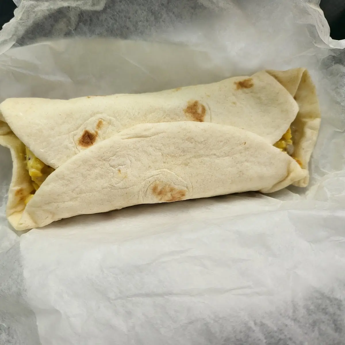 Sausage Eggs and Cheese Burrito