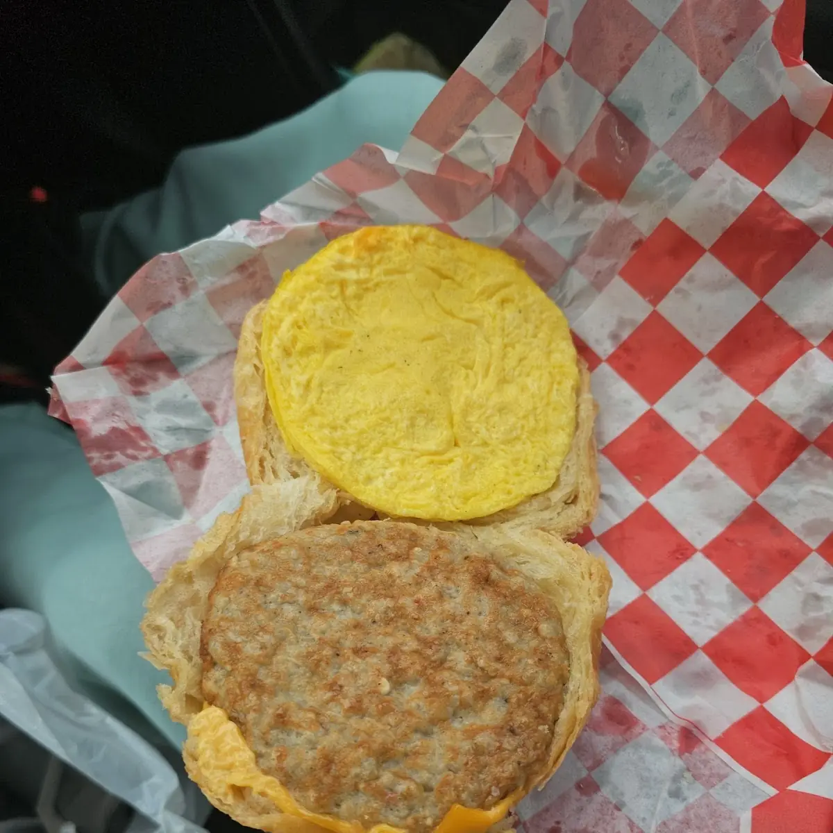 Sausage Egg and Cheese Croissant