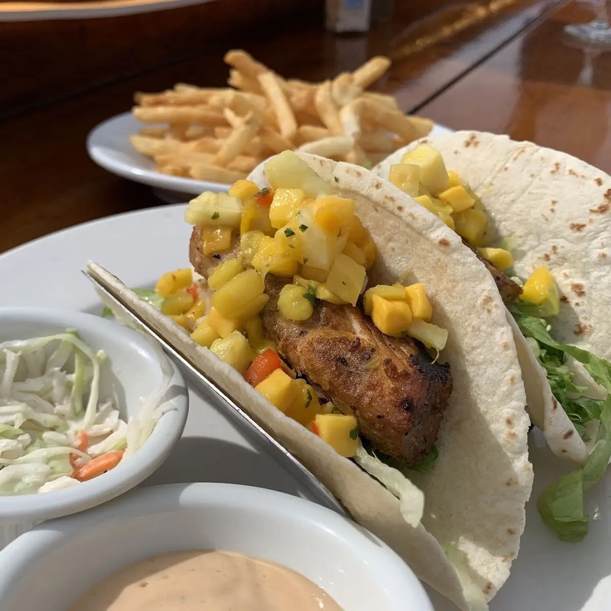 Fish Tacos with Pineapple Mango Salsa