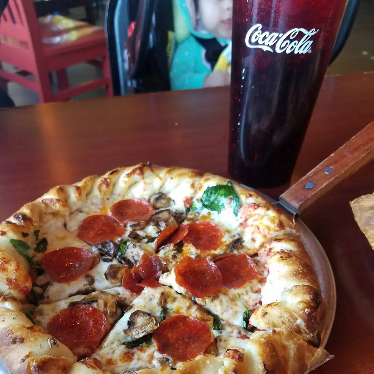 Pepperoni Spinach Mushroom Pizza