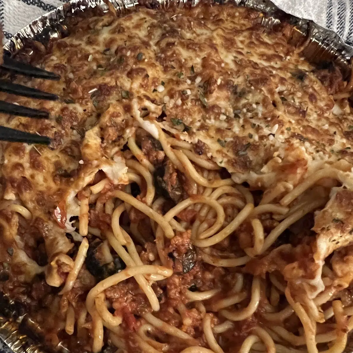 Family Size Baked Spaghetti