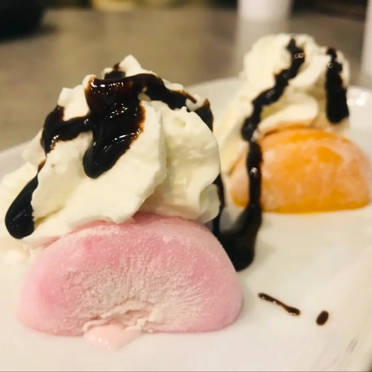 Strawberry and Mango Mochi Ice Cream