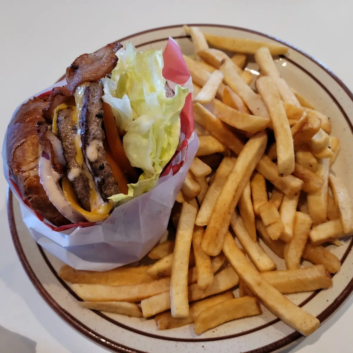 Bacon Cheeseburger and Fries