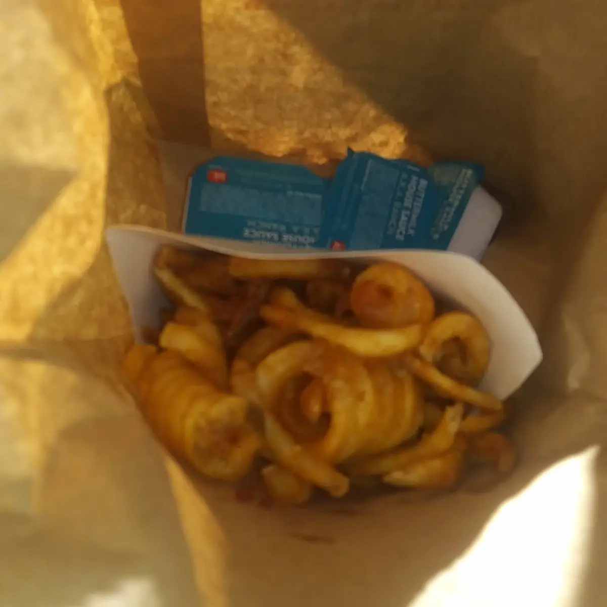 Curly Fries and Ranch Dressing