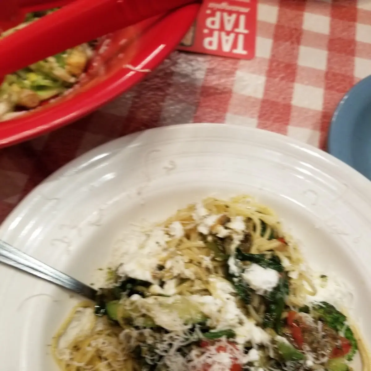 Spaghetti Primavera with Goat Cheese, East Side Mario's
