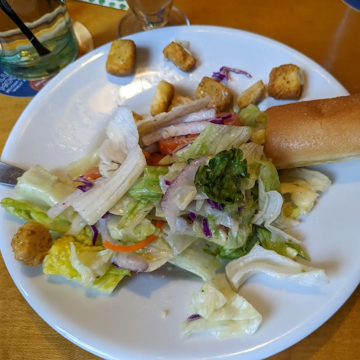 Soup Salad and Bread Sticks