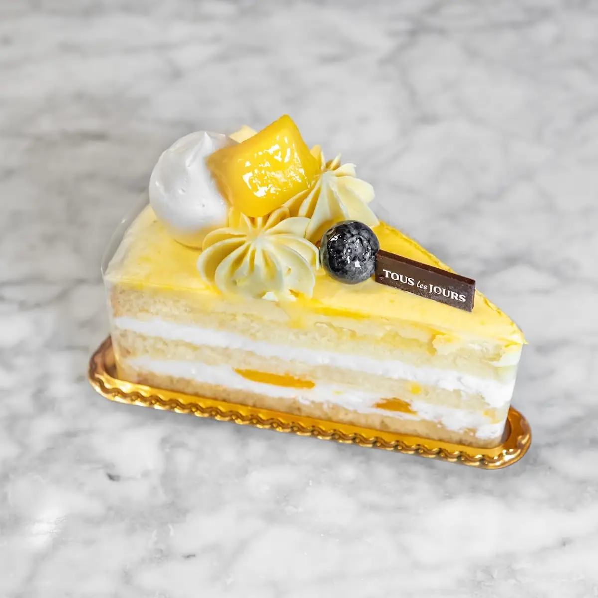 Mango Cloud Cake Slice