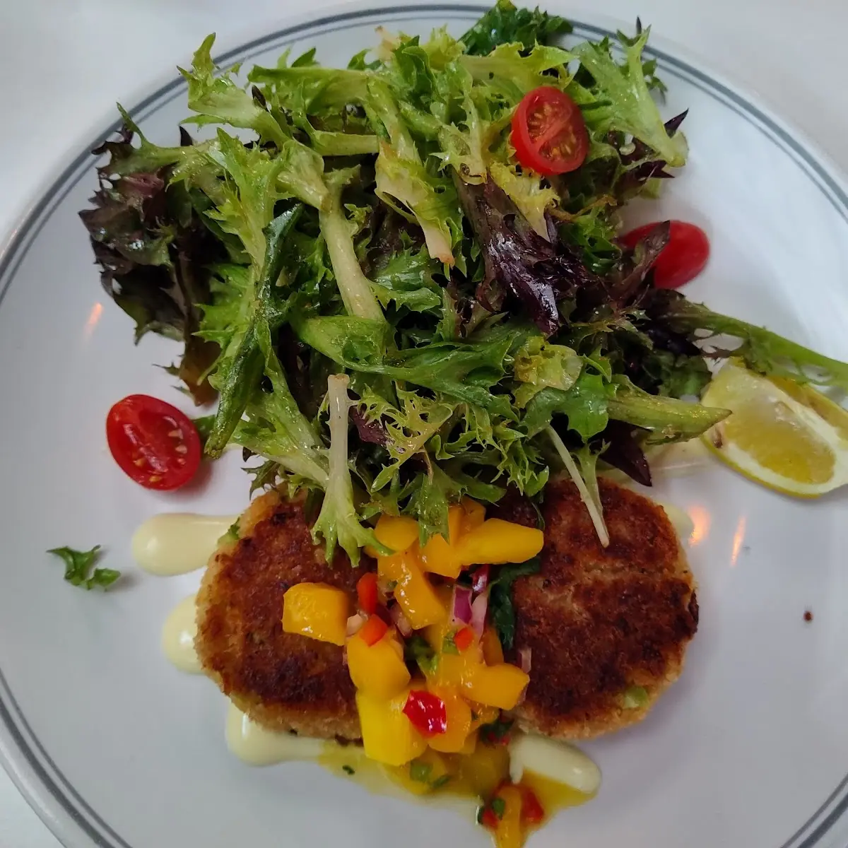 Crab Cakes and Salad