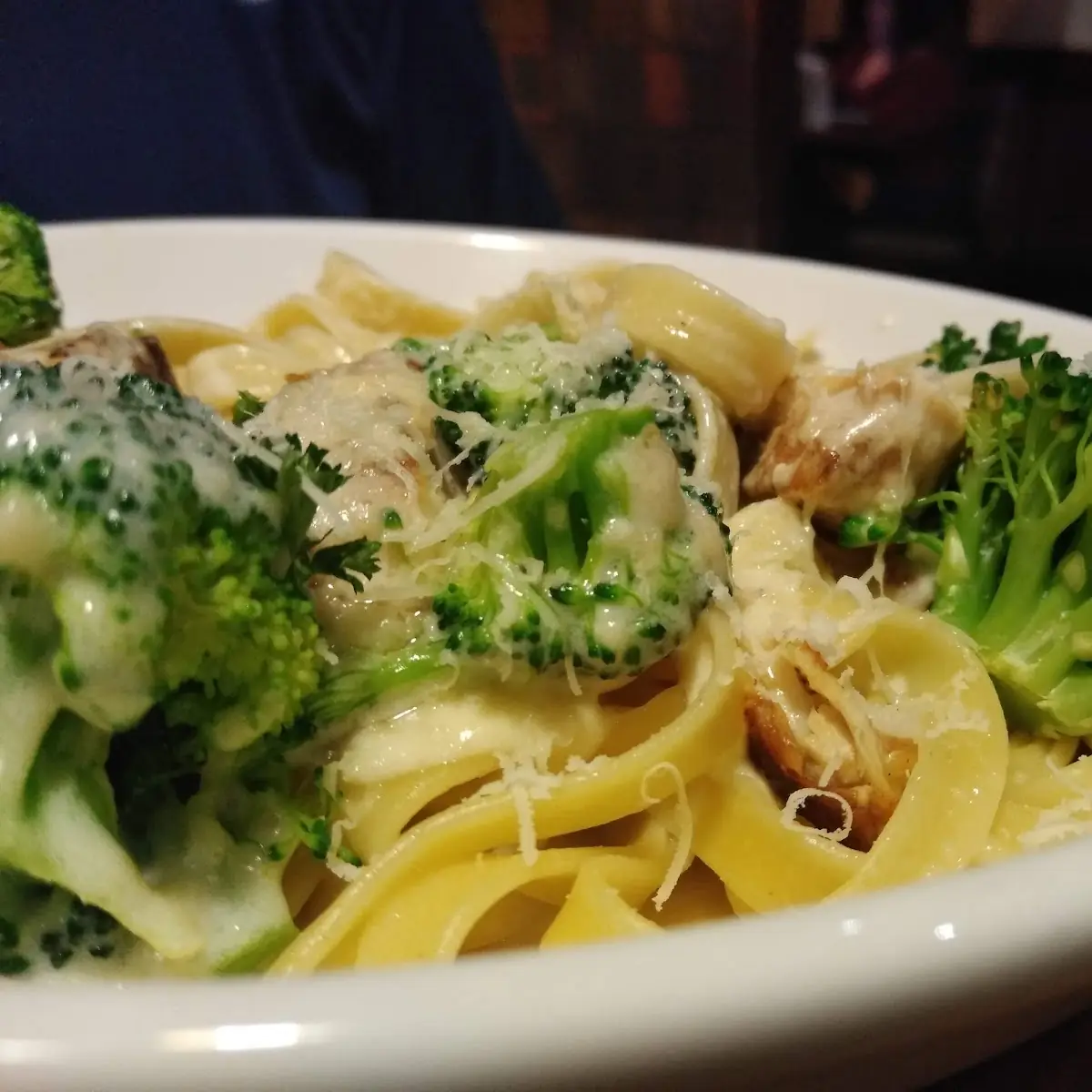 Fettuccine Alfredo with Broccoli