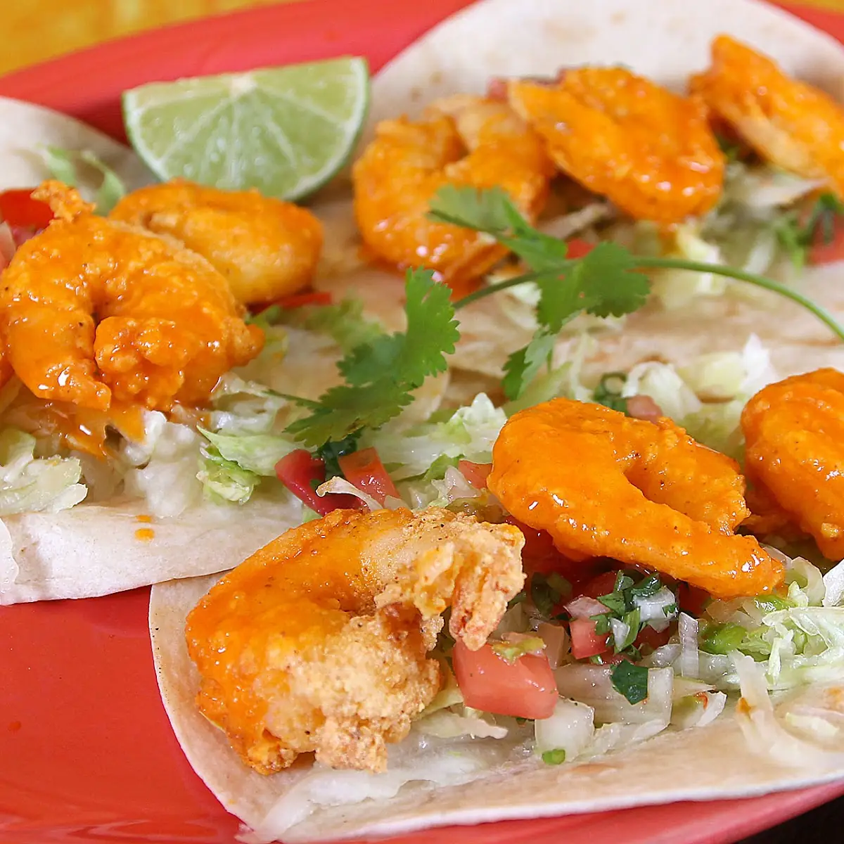 Buffalo Shrimp Tacos