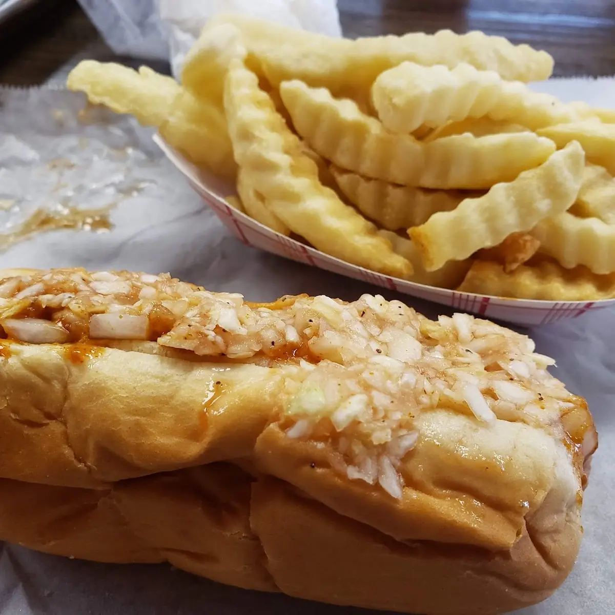 Hot Dog with Fries