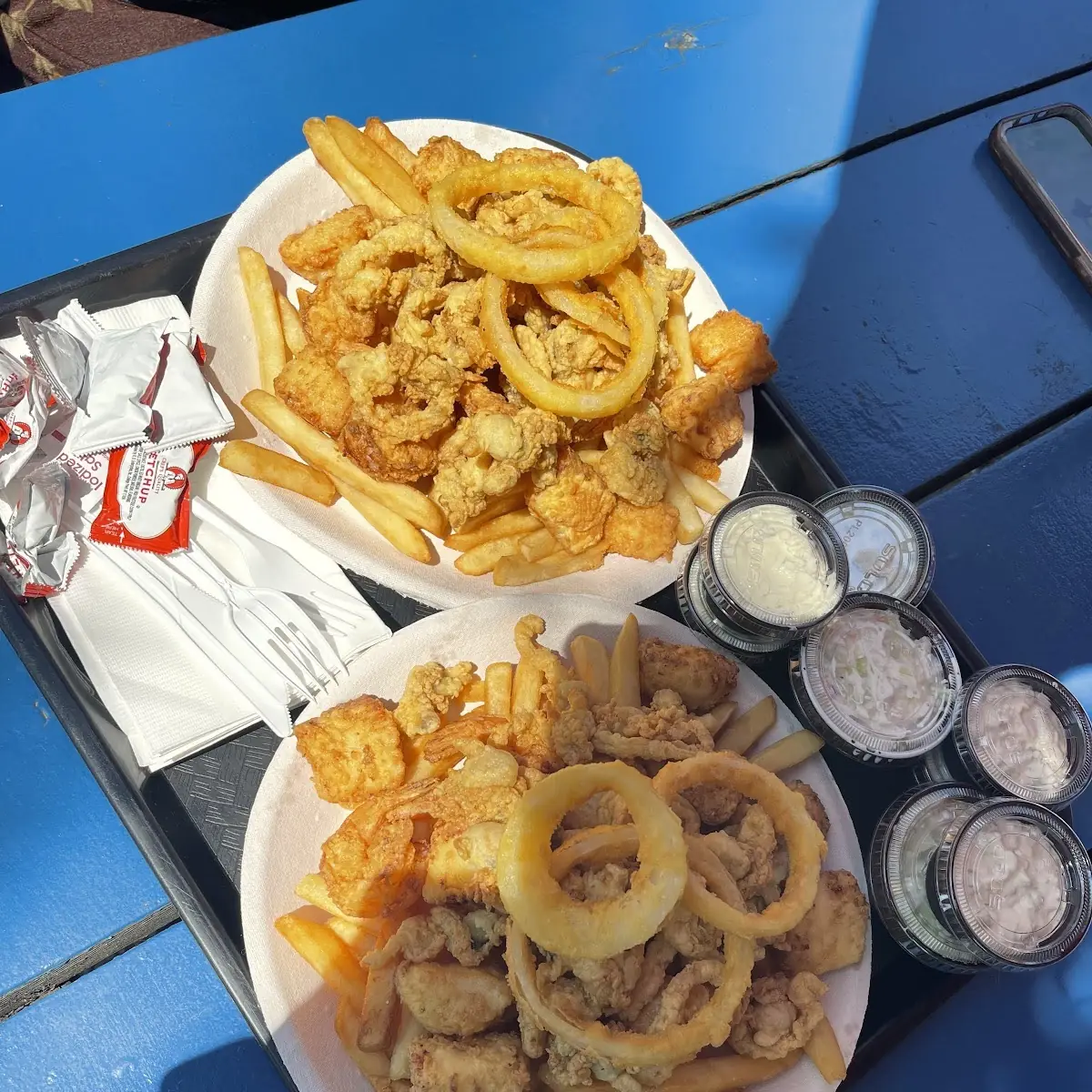 Fried Scallops Fried Shrimp