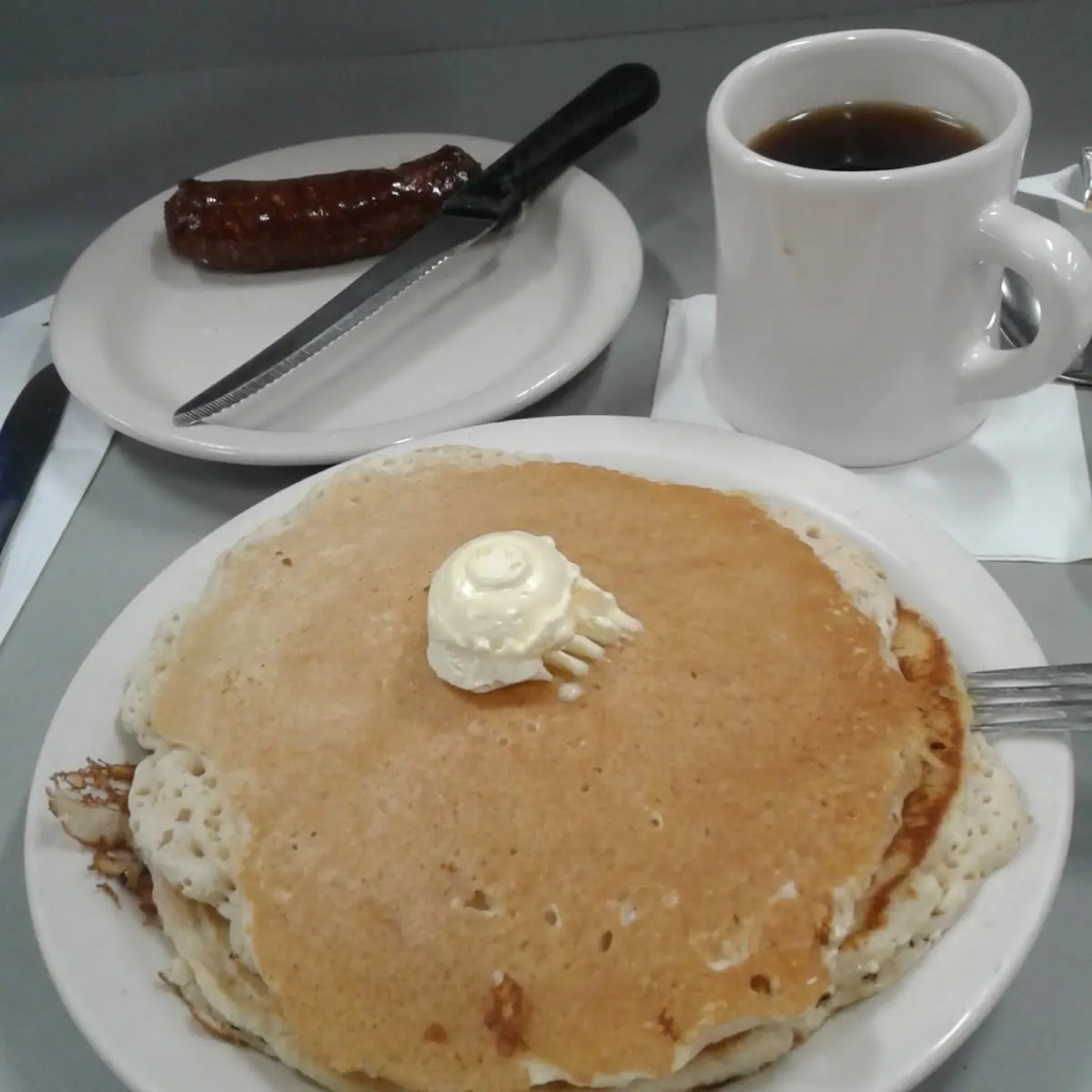 Pancakes and Link Sausage
