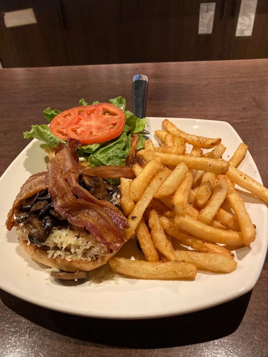 Bacon Mushroom Mikeburger, MR MIKES SteakhouseCasual