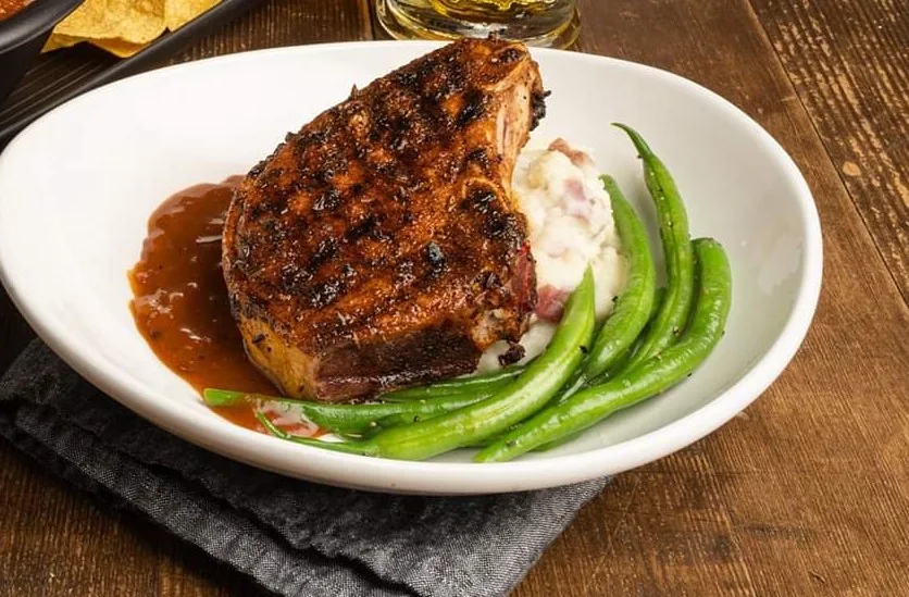 Blackened Pork Chop, MR MIKES SteakhouseCasual