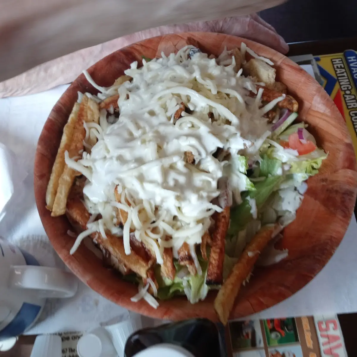 Gyro Salad with Fries
