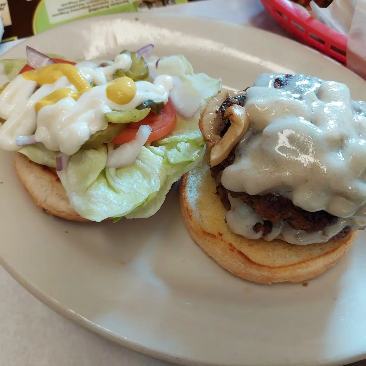 Mushroom Swiss Burger