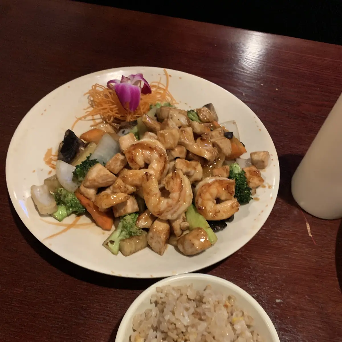 Chicken and Shrimp Hibachi with Fried Rice